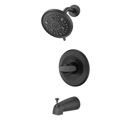 Replacement Bathtub Faucet Trim Kit for 1300/1400 Series, 9-Setting High Pressure 5.5' Round Rain...