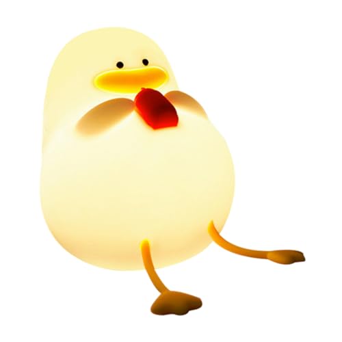 Lámpara de noche de silicona con forma de pato LED cálido