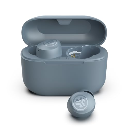 JLab ジェイラブ Go Pop+ Slate ワイヤレスイヤホン 防水 iPhone Bluetooth コンパクト マイク付き 通勤 通学 移動 ジム 外部音取り込み 最大35時間連続再生 簡単タッチ操作 USB-TypeC充電コード一体型ケース付