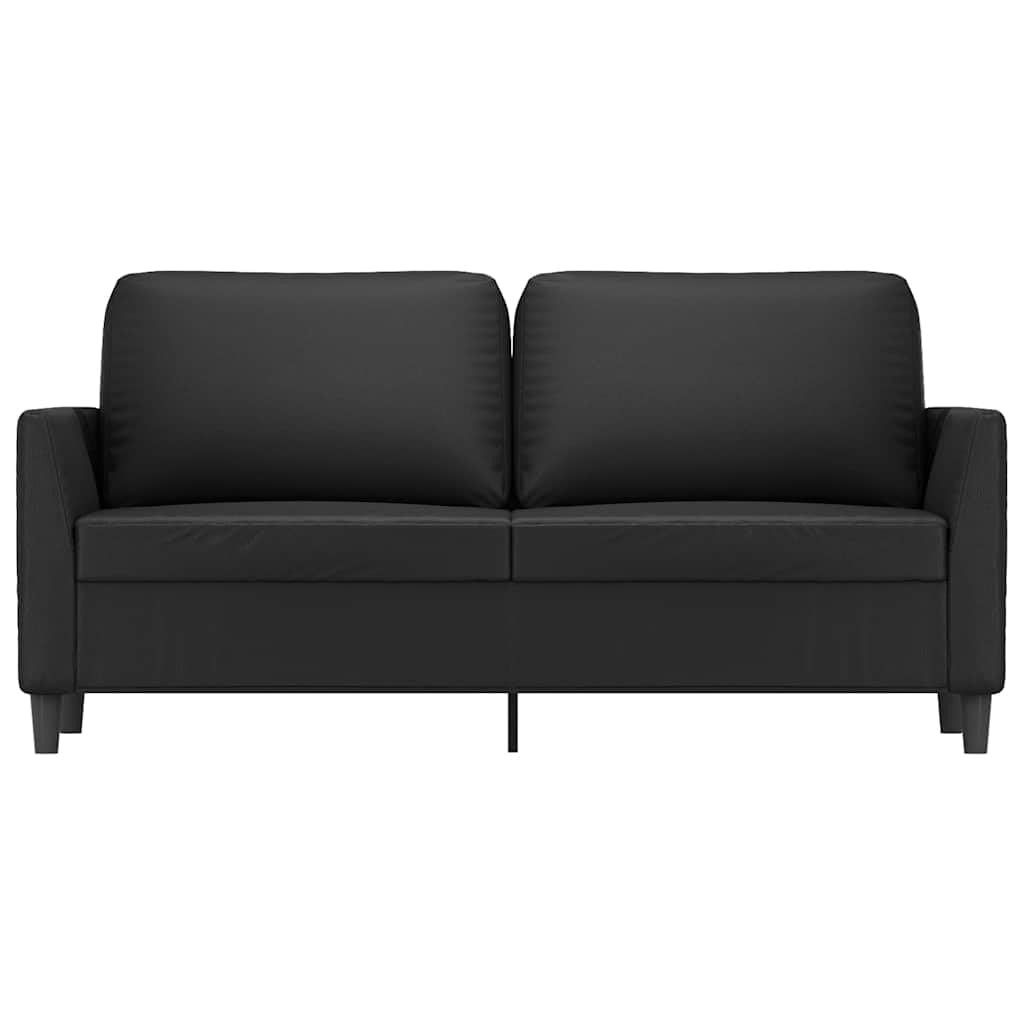 vidaXL Divano a 2 Posti Nero 140 cm in Similpelle