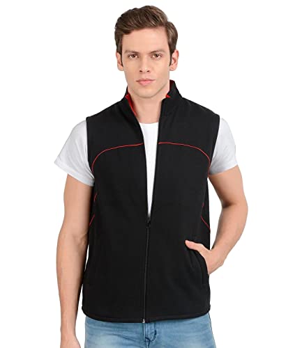 Image of Scott International Men's Blended Cotton Regular Fit Sleeveless Standard Length Casual Jacket