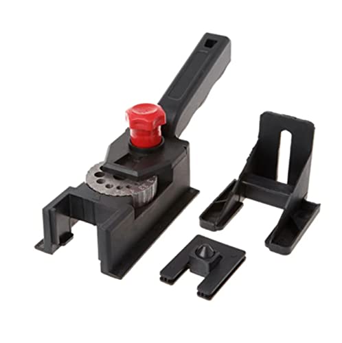 DuBu Adjustable Woodworking Drill Hole Jig, Dowel Jig Kit Woodworking, 10-hole Woodworking Punching Positioning Limit Fixture Device, DIY Woodworking Drill Bit Limit Ring Set