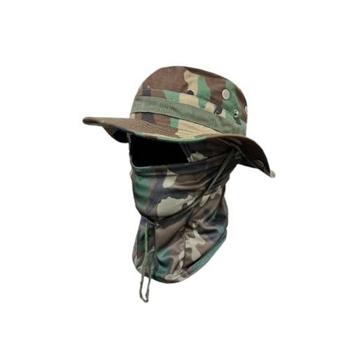 KiBcsLic Fishing Hat Wide Brim Bucket Hat Cooling Balaclava Adjustable Polyester Breathable Lightweight Suitable for Training Camping