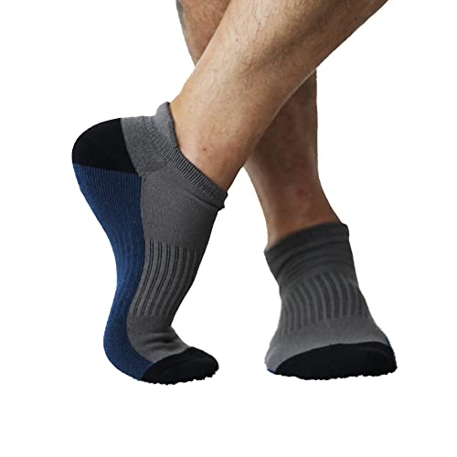 Faceplant Dreams Men’s Ankle sock – tri color: Grey/midnight/black: One Size