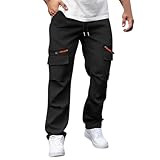 AEGJEGVD Soldes Pantalon de Travail Homme Cargo Stretch Pantalons Taille Elastique Décontractée Leger Ete Pants Mode Pantalon Jogging Survetement avec Poche Training Sportswear Randonnée Pas Cher