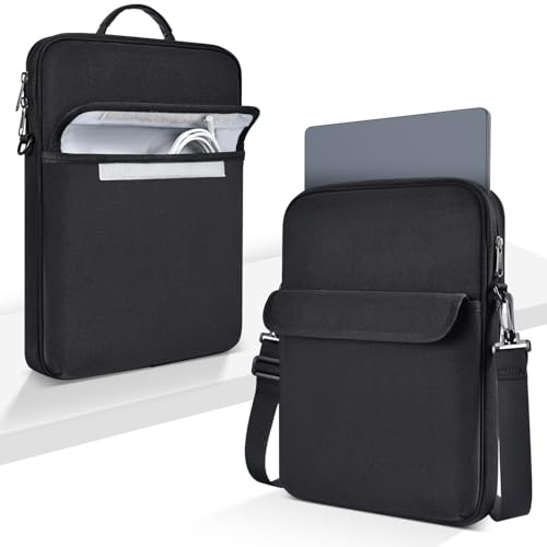 13 inch Laptop Sleeve Case Shoulder Bag for 2026-2022 MacBook Neo/Air 13.6 inch M5 M4 M3 M2 A18 Pro Chip A3449 A3240 A3113 A2681 A3404 Padded Shockproof Travel Carrying Handle Bag w/Accessory Pocket