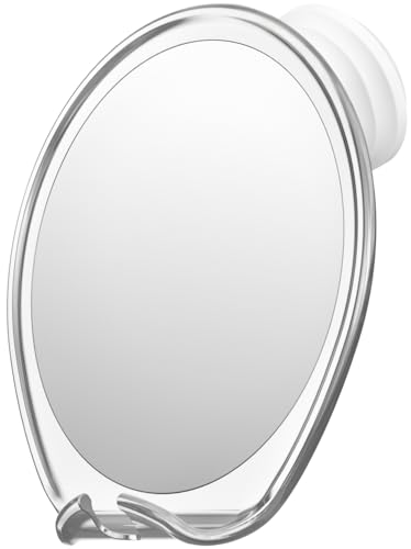 HONEYBULL Fogless Shower Mirror with Suction Mount & Swivel – Anti-Fog Acrylic...