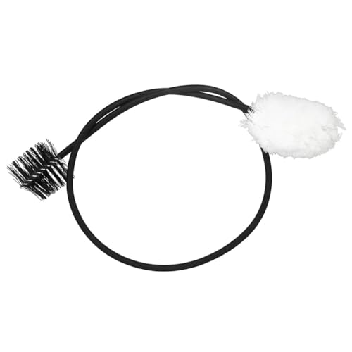 Sctecoau SaxofóN Cuello Doblado Cavidad Interior Nylon de Doble Punta + Cepillo de Limpieza de AlgodóN 50 Cm, Cepillo de Limpieza de Cavidad de Instrumentos de Viento