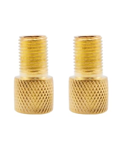 HUVZOR 2 piezas Adaptador de Válvula de Bicicleta, Adaptador para Bomba de Inflar de Bicicleta, Bicicleta Válvula Adaptador DV/SV/AV, para Compresor de Bicicleta,Bomba de Bola,Bomba de Aire（B）