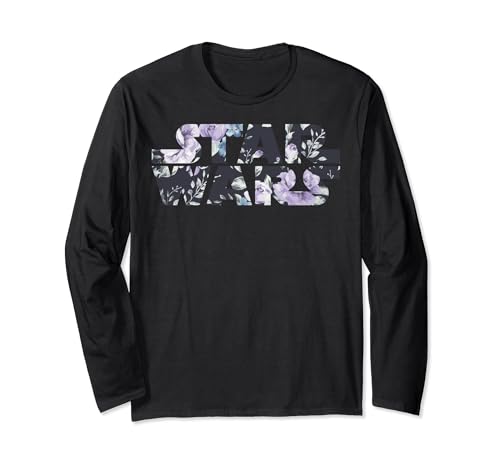 T-shirt Star Wars à manches longues pour fan avec logo fleuri original
