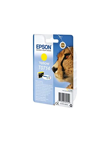 Epson T0714 Cheetah Yellow, Genuine, DURABrite Ultra Ink