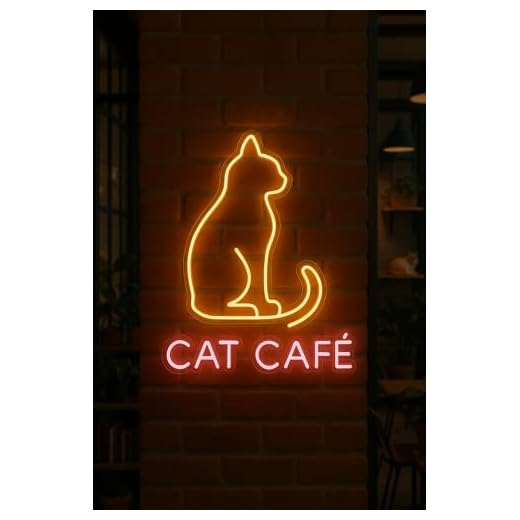 Customizable Cat Cafe Neon Sign
