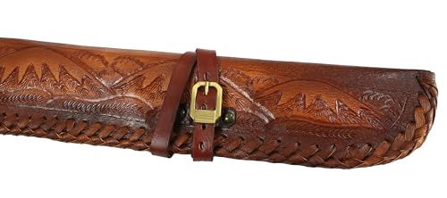 Historical Emporium Western Rifle Shotgun Scabbard Lined Tooled Leather3
