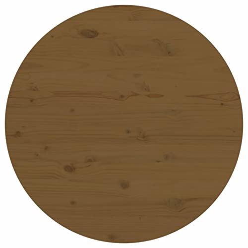 Gecheer Superficie de Mesa Tablero Mesa Redondo Tablero para Mesa de Comedor Tablero Repuesto Salón Sala de Estar Oficina Madera Maciza de Pino Marrón Ø90x2,5 cm Cover