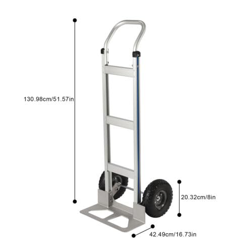 Carretilla manual pesada de 500 lbs con marco de aluminio miniatura 3