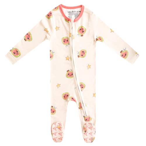 Image of Copper Pearl Baby Zip-Up Footie Pajamas - Soft Stretchy Sleep and Play Footies for Boys and Girls