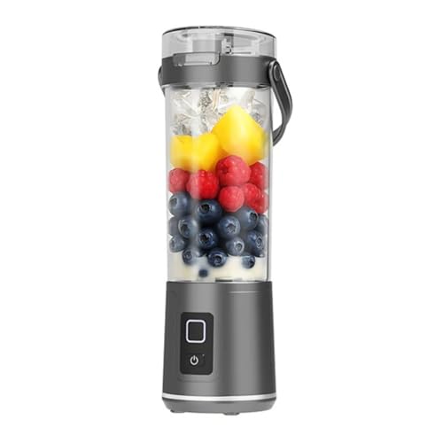 Image of SHALVI Portable Blender Juicer Smoothie Machine | USB Rechargeable Juicers | Juice Mixer Grinder Bottle | Mixer Juice Cup Maker 12 Blade Fast Blenders | Mini Juicer Blender for Home & Travel (Black)