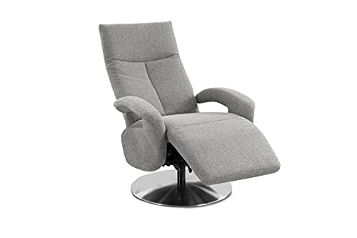 CAVADORE TV-Sessel Tirol / Fernsehsessel mit manuell verstellbarer Relaxfunktion / 74 x 112 x 82 / Strukturstoff: Hellgrau CAVADORE TV-Sessel Tirol / Fernsehsessel mit manuell verstellbarer Relaxfunktion / 74 x 112 x 82 / Strukturstoff: Hellgrau