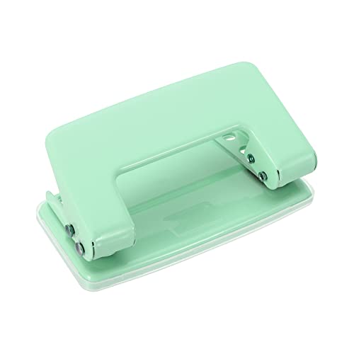 Perforatrice à 2 trous PATIKIL en métal vert pour papier de bureau