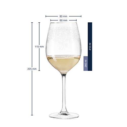 Foto von Leonardo Chateau Weißwein-Gläser, Weisswein-Kelch mit gezogenem Stiel, spülmaschinenfeste Wein-Gläser, 6er Set, 410 ml, 061591