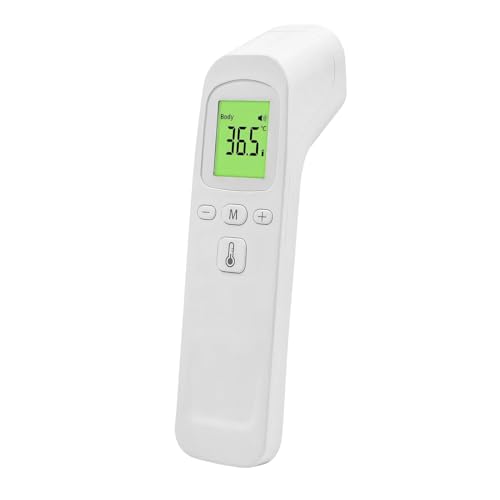 Termómetro Digital Termómetro Frente Infrarrojo, Termómetro Bebés sin Contacto con Alarma de Fiebre, Medición de 1 Segundo, ℃ / ℉, pantalla Retroiluminada de Tres Colores