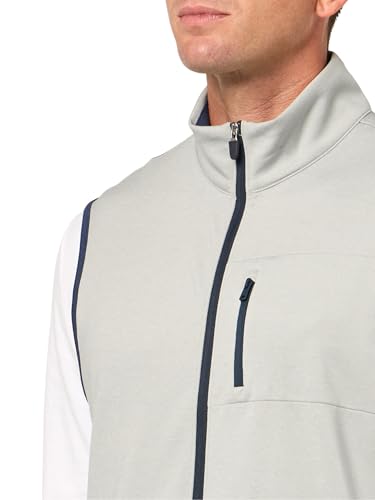 Brooks Brothers Men's Standard KNT PERF Full Zip Vest, Grey Heather3