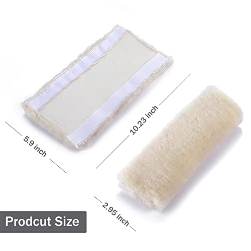image for JUSTTOP Car Sheepskin seat Belt Cover pad, 2-Pack Seatbelt Cushion for