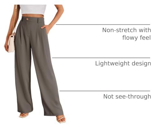 Image of LILLUSORY Womens Wide Leg Dress Work Flowy Pants Business Casual Outfits