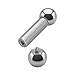 Produktbild Treuheld® Piercing Stab mit Innengewinde | Silber | Dick [03.] - 4.0 x 12 mm (Kugeln: 6mm)