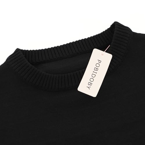 Image of POBIDOBY Sweater for Girls & Boys, Purcotton Pullover Knit Sweater for Uniform