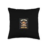 DEEP FRIED Turkey CHEF Turkey Cooking Throw Pillow