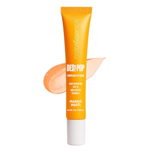 Image of Coloressence Desi Pop DripGloss Lip Balm SPF-15, Mango Masti, 10gm | Deep Hydration | Enriched with Vitamin E, Shea Butter & Coconut Oil