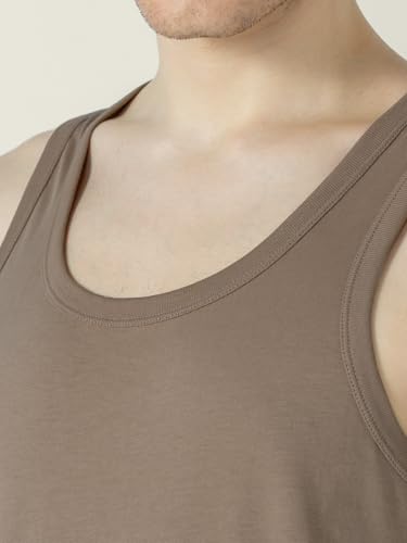 Image of DAMENSCH Neo-Cotton Round Neck Vest for Man, Anti-Bacterial, Shape Retaining Vest, 100% Cotton Banyan for Men, Buttery Soft Inner Baniyan