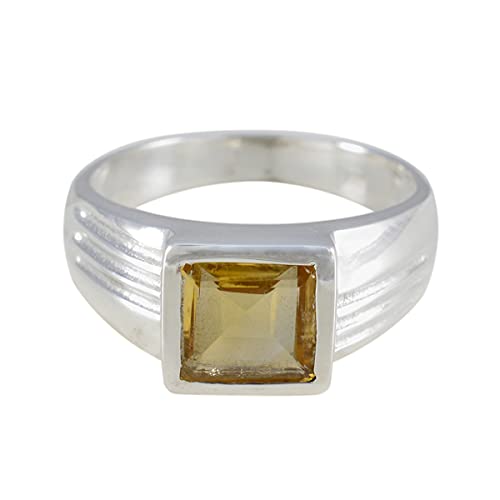 Bague en citrine pour la fête des mères en argent 925