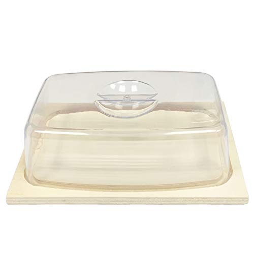 EM Home - Quesera de Madera Rectangular 6 x 20 x 12 cm