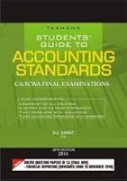 Taxmann Student's Guide To Accounting Standards : CA, ICWA Final Examination 8171948111 Book Cover