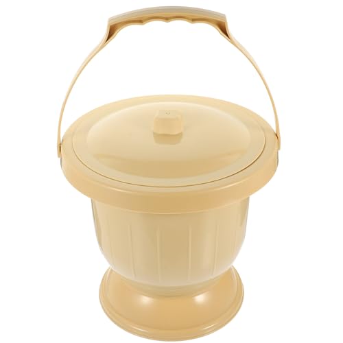 WEKAMOS 尿桶便盆 加厚携帯式簡易トイレ 介護用カバー付き尿れ対応 男女兼用 安定構造で変形防止 老人 妊婦向け家用夜間ス ランダムカラー