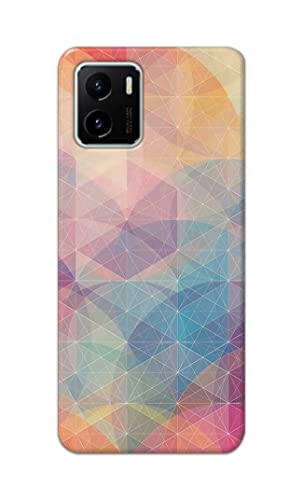 Image of Printed Hard Back Cover Case for Vivo Y01 | Vivo Y01A Back Cover (Crumpled Paper Design) -1803