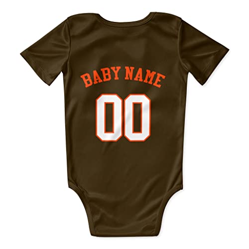 My First Football Season - Custom Baby Bodysuit for Boy Girl Baby Clothes Football Gifts Add Name & Number4