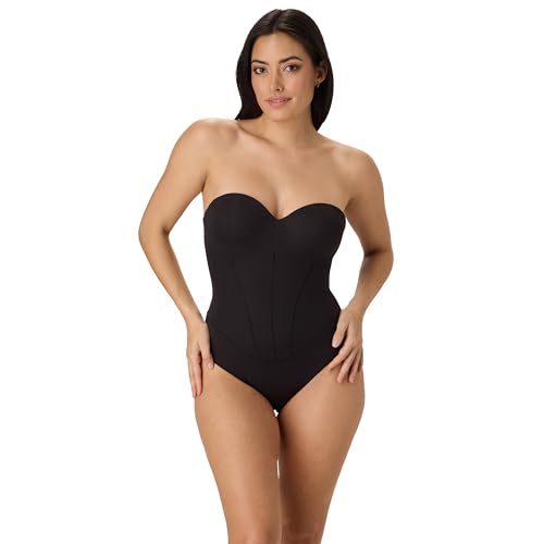 Image of Maidenform Women's Tummy Shaping Thong Bodysuit, Multiway Thong Shaper, Firm Control