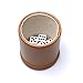 RERIVER Leatherette Dice Cup Set, Camel Leather and Beige Velvet Interior Professional Dice Cup with 6 Black Dot Dice for Liars Dice Farkle Yahtzee Board Games, 1 Pack