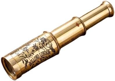 Brass Handheld Telescope, Antique Engraved Spyglass, Nautical Collectible Gift