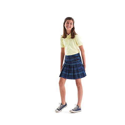 Image of French Toast Girls' Plaid Adjustable Waist Pleated-Front Two-tab Scooter