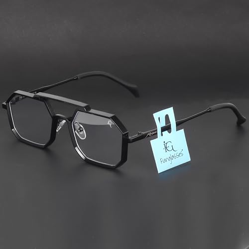 Image of Hexagon Round Sunglasses Metal Frame Stylish Goggles For Men's and Women's