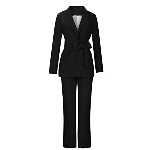 Womens Fall Outfits 2 Piece Suit Sets Velvet Blazer Jackets and