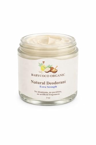 Image of Natural Deodorant Cream for adults - Extra Strength Odor Protection, Aluminum Free, Fragrance free, Baking Soda Free, Long-Lasting Formula, Handmade in Miami, 3 oz