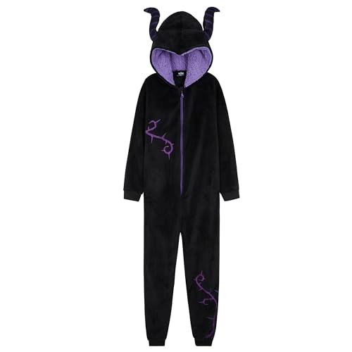 Disney Pyjama for Kids Boys Girls Fleece Pyjamas Eeyore Stitch Gifts (13-14 Years Black Maleficent)