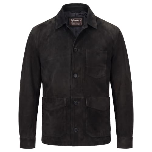 Image of Suede Leather Jacket Men - Real Lambskin Suede Casual Leather Jackets For Men - Mens Suede Jacket