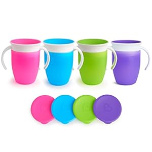 Munchkin Miracle 360 Trainer Cups with Lids, 7 Ounce, 4 Pack