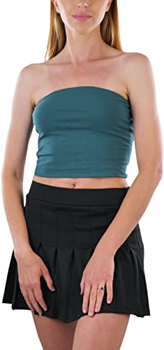 Image of ToBeInStyle Women's Cotton-Spandex Blend Stretchy Tube Top